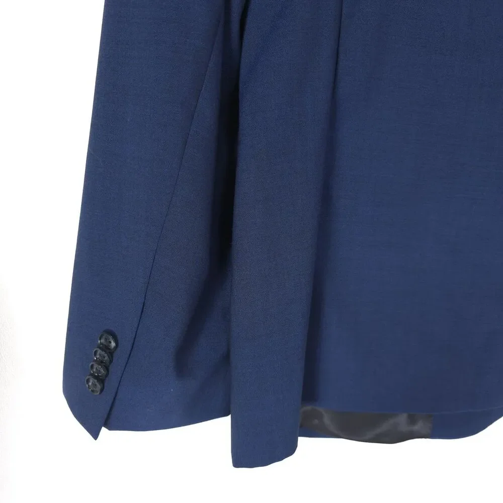 JOHN VARVATOS USA Mens Sport Coat Blazer‎ 42R Blue 100% Wool PREMIUM TAILORED